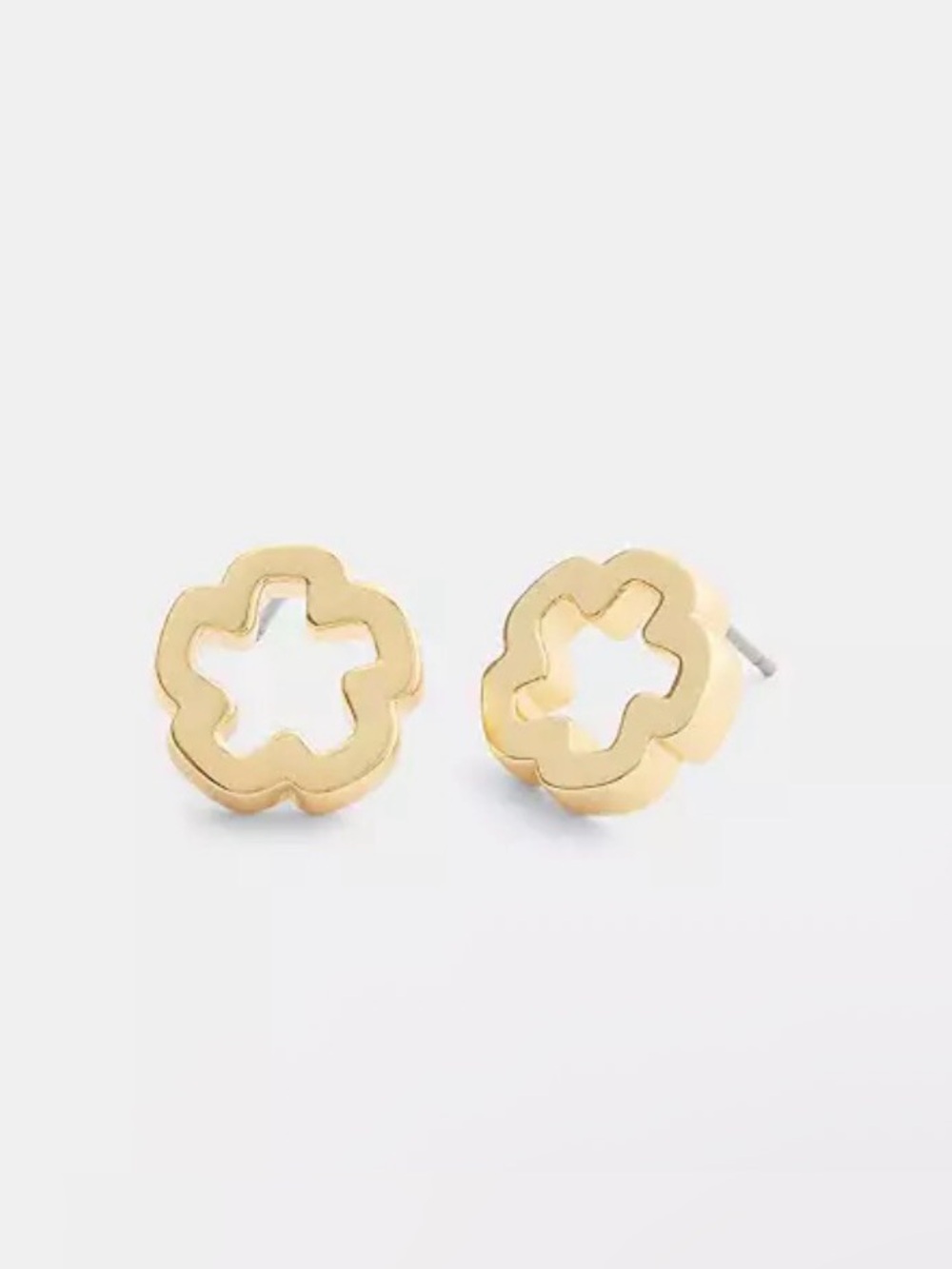Coach Open Tea Rose Stud Earrings. New with tag